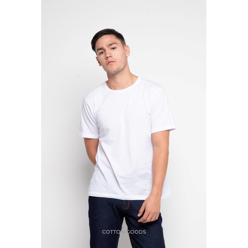 Foto Produk COTTON GOODS KAOS PRIA NEROS WHITE BASIC TEES - L dari COTTON GOODS STORE
