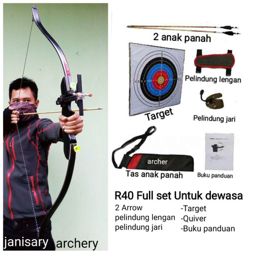 Foto Produk Busur Panah R40 Dewasa full set - coklat kayu dari ASTERION