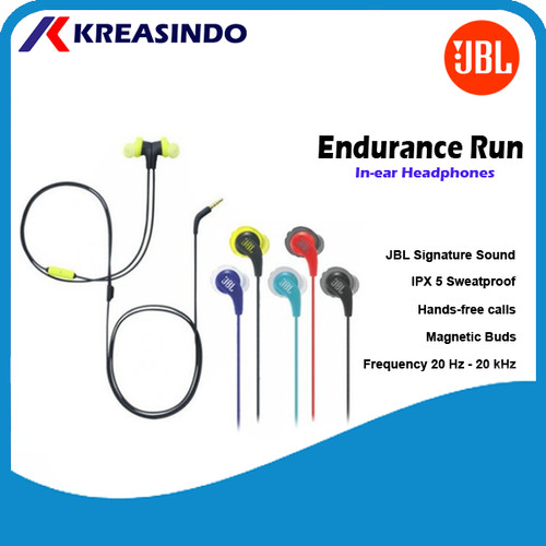 Foto Produk JBL Endurance Run Earphone Original Garansi Resmi IMS - Teal dari Kreasindo Online