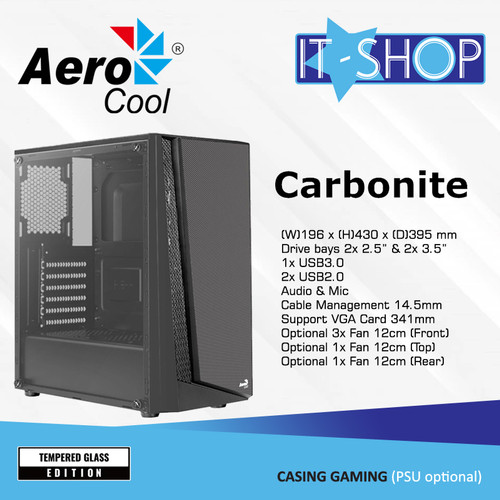 Foto Produk Aerocool Casing CARBONITE dari IT-SHOP-ONLINE