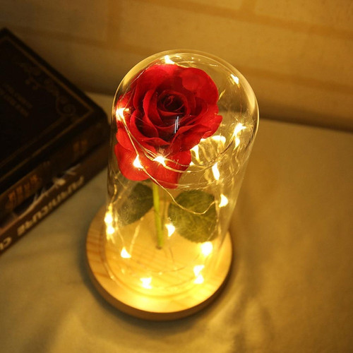 Foto Produk Bunga Mawar Lampu LED Dekorasi Beauty and The Beast Rose - Merah dari SAEF STORE