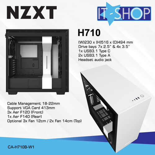 Foto Produk NZXT Casing Gaming H710 White Matte dari IT-SHOP-ONLINE