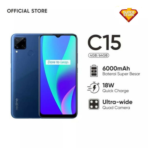 Foto Produk REALME C15 RAM 4 ROM 64 GARANSI RESMI REALME - Silver dari Super Store