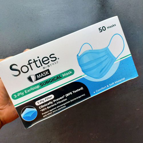 Foto Produk Masker Softies Medis 3ply Earloop isi 50pcs dari REJODADI1
