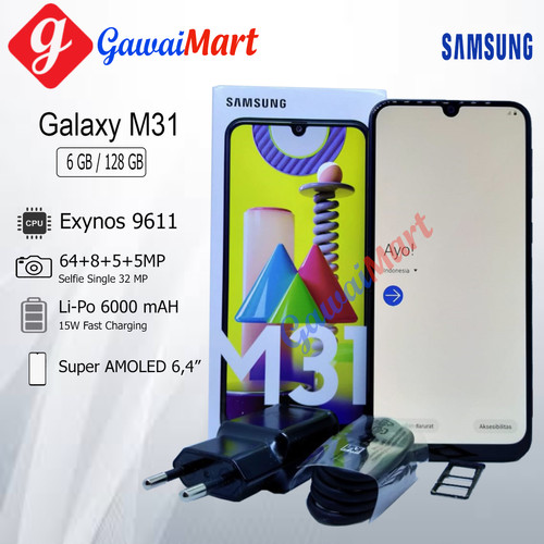Foto Produk SAMSUNG GALAXY M31 6/128GB GARANSI RESMI - Biru dari Gawai Mart