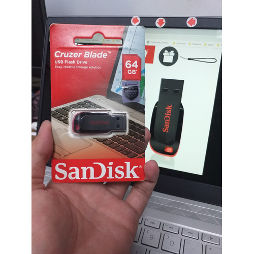 Foto Produk SanDisk Cruzer Blade 64GB CZ50 Flashdisk dari Violet Glamour