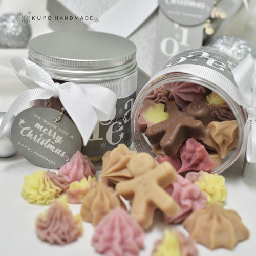 Foto Produk KURE Christmas Meringue Soap (Sabun Permen Natal) dari KURE HANDMADE