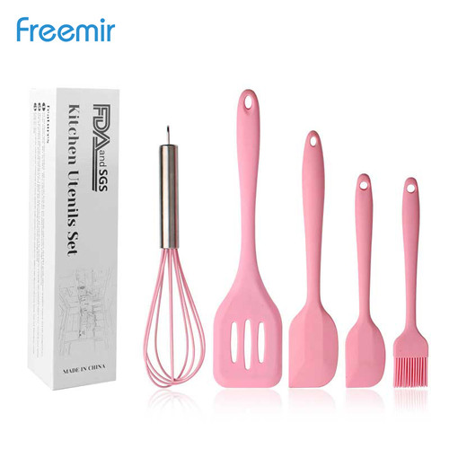 Foto Produk Freemir Peralatan Masak Silikon Set/Kitchen Tool/Silicon Kitchenware - Merah Muda dari freemir Official Store