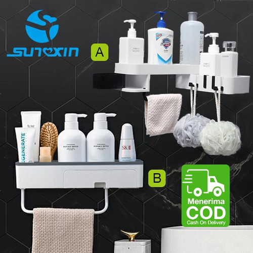 Foto Produk Rak Sabun Shampoo Rak Toilet Kamar Mandi Rak Tempel Dinding Sudut Rak - Model B dari SUNXIN