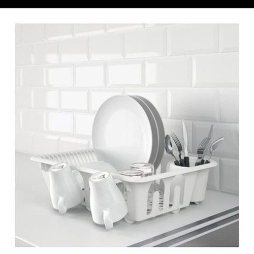 Foto Produk IKEA FLUNDRA Tempat pengering piring,rak piring set + tatakan dari dedengkot wallpaper