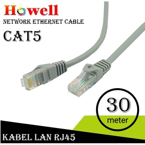 Foto Produk Howell Kabel Lan UTP Cat5 30m - Internet / Ethernet Cable RJ45 Cat5E dari Glodok VCD