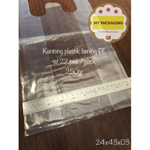 Foto Produk Kantong plastik BENING ukuran 24cm - 250Gr/pack isi 30pcs - dari My Packaging