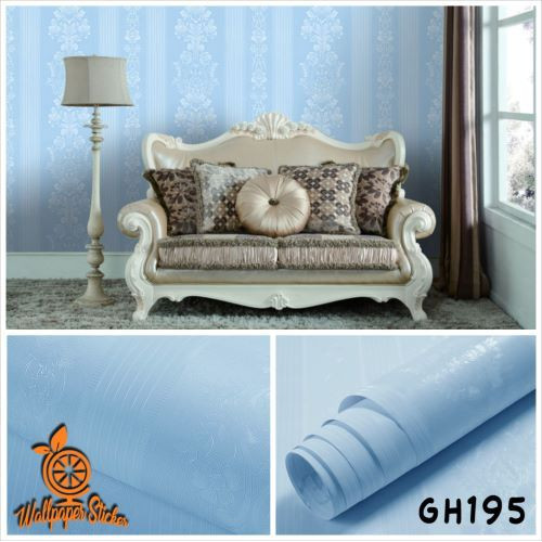 Foto Produk Home Wallpaper Sticker Dinding Blue Rose Flower - 45cm x 10 m dari homewallpaperr
