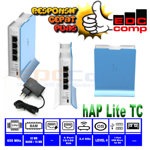Foto Produk Router MikroTik RB941-2nD-TC / hAP-Lite2 dari edccomp-ubnt-mikrotik