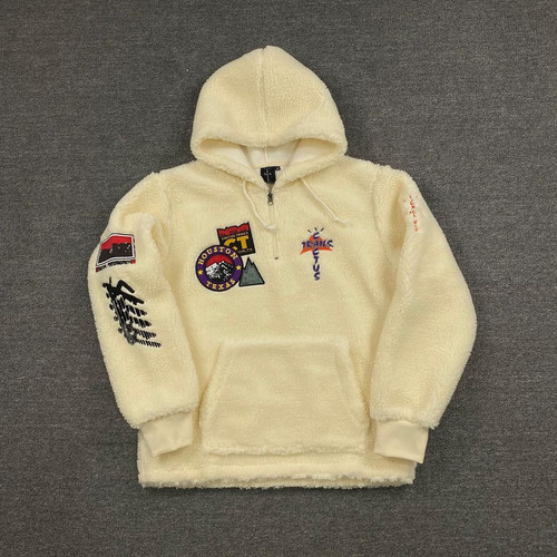 half zip sherpa hoodie