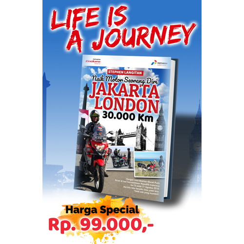 Foto Produk Buku "Naik Motor Seorang Diri, Jakarta-London 30.000 Km" dari MediaSL1