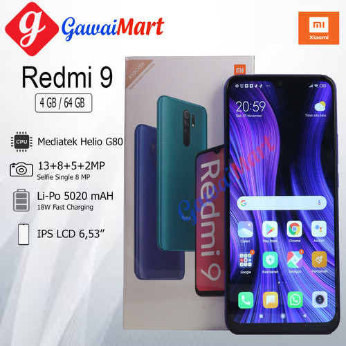 Foto Produk XIAOMI REDMI 9 4/64 RAM 4GB ROM 64GB GARANSI RESMI - Gold dari Gawai Mart
