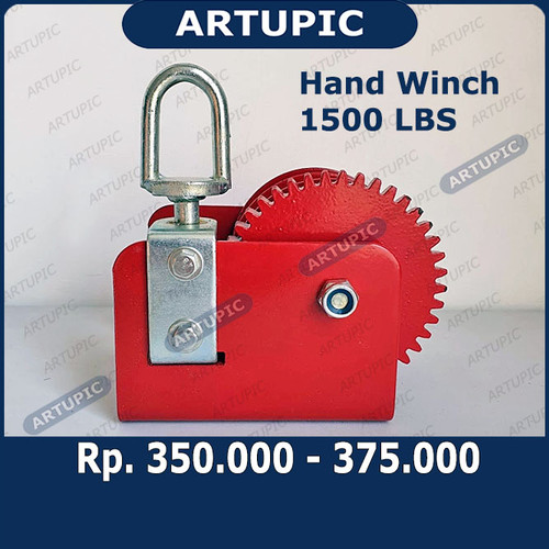 Foto Produk Hand Winch 1500 LBS Handwinch Katrol Kerekan Tangan Pengatur Jalur Nip dari ArtupicPeralatanPeternak