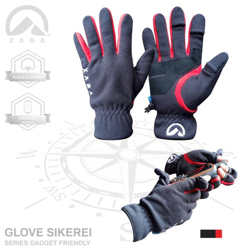 Foto Produk BEST SELLER - sarung tangan gunung ski lapangan outdoor xaba - Merah dari XABA