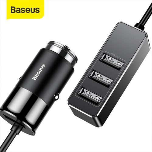 Foto Produk CAR CHARGER BASEUS ENJOY SERIES 4-USB PORTS ADAPTER - Hitam dari Snowphone