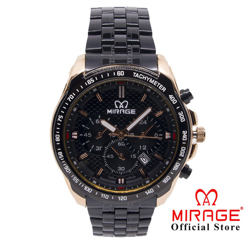 Foto Produk JAM TANGAN PRIA TERBARU HITAM ROSEGOLD MIRAGE ORIGINAL 8535M dari Mirage Watch