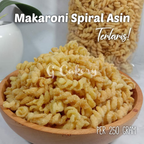 Foto Produk MAKARONI SPIRAL ASIN DAN PEDAS 250 GRAM TERLARIS - Asin dari Golden Cakery