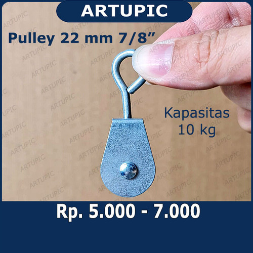 Foto Produk Pulley Katrol 22 mm 7per8 Inch untuk nipple kandang Kapasitas 10 kg dari ArtupicPeralatanPeternak