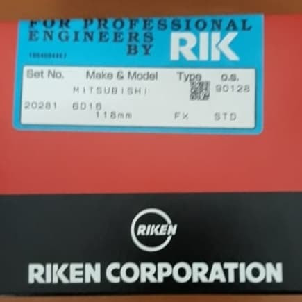 Foto Produk Ring Piston MITSUBISHI 6D16 RIK JAPAN dari good_price store 2