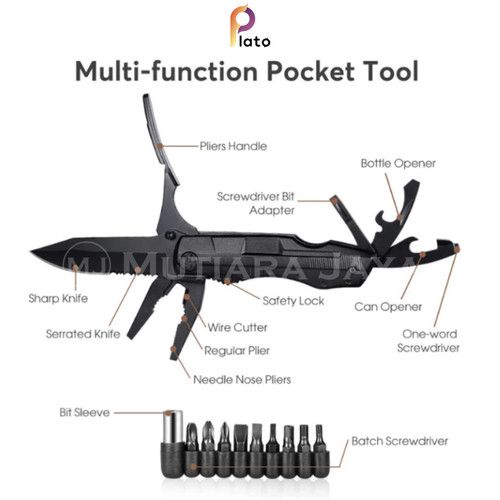 Foto Produk Pisau Tang Lipat Multifungsi 12 in 1 Pocket Knife dari TB.Mutiara Jaya
