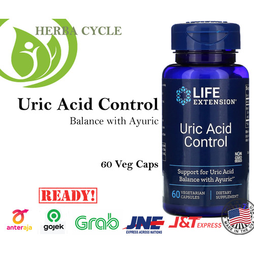 Foto Produk Life Extension Uric Acid Control (60 Veg) Obat Asam Urat ORI USA dari Herba Cycle