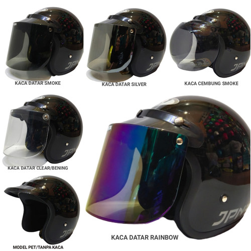 Foto Produk HELM BOGO RETRO JPN HITAM GLOSSY - Hitam, Pet Topi dari VICTORY HELM