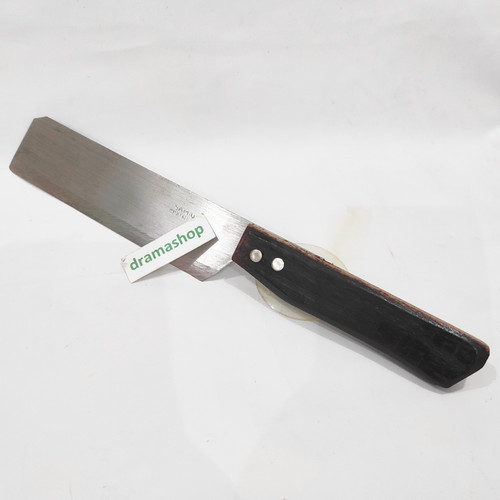 Foto Produk Pisau dapur steinless kotak lebar medium gagang kayu murah dari dramashop