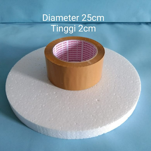 Foto Produk D25x2cm Gabus Styrofoam Bulat Dummy Cake dari ken-z