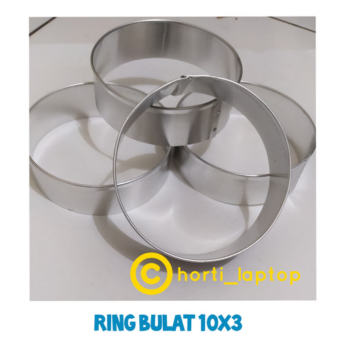 Foto Produk cetakan roti burger / ring roti bulat / cetakan roti alumunium 10 cm dari horti laptop