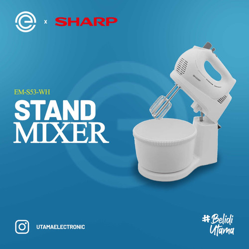 Foto Produk SHARP Stand Mixer EM-S53-WH dari UTAMA_ELECTRONIC