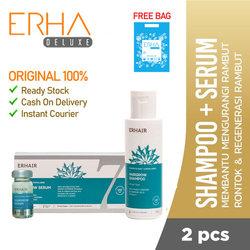 Foto Produk PAKET ERHA PENUMBUH RAMBUT, HAIR GROW SHAMPOO + SERUM dari ERHA DELUXE