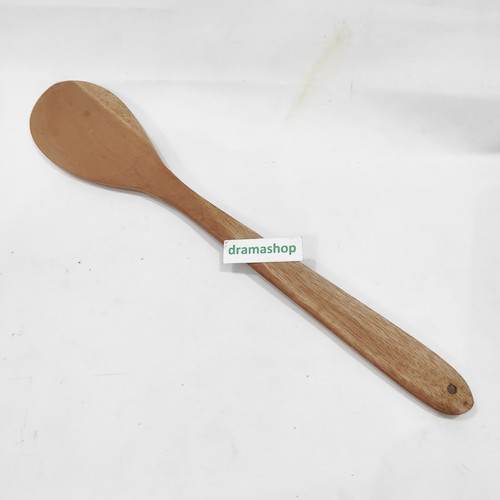 Foto Produk Sutil Sodet spatula teplon teflon kayu hitam ujung lengkung bulat dari dramashop