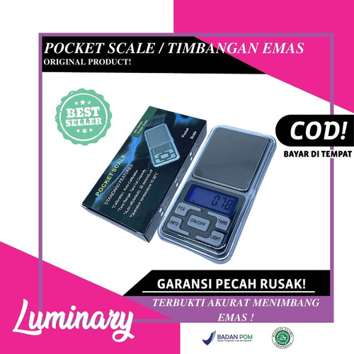 Foto Produk Pocket Scale / Timbangan Emas / Timbangan Batu / Timbangan mini 500gr dari Luminary Store