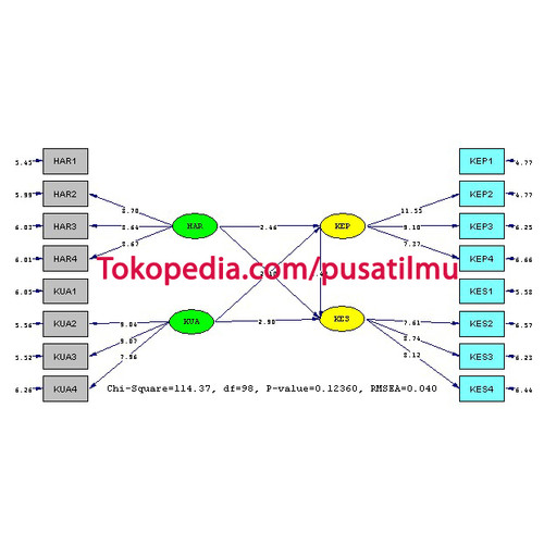 Foto Produk Contoh Tabulasi Data untuk Analisis SEM dengan Lisrel dalam SPSS - Data Lisrel dari Pusat Ilmu