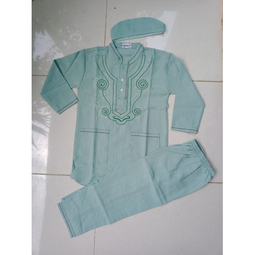 Foto Produk Baju Muslim Setelan Koko Anak umur 4 - 5 - 6 Tahun - Hijau, 4 - 5 Tahun dari Zarka Baby Shop
