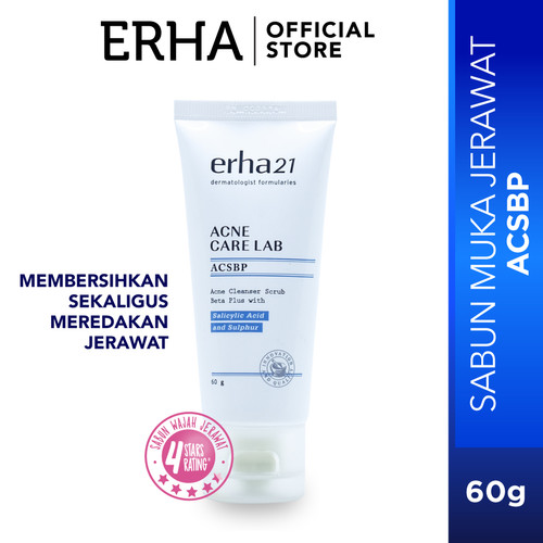 Foto Produk erha21 Acne Care Lab Acne Cleanser Scrub Beta Plus 60g - Sabun Jerawat dari Erha Official Store