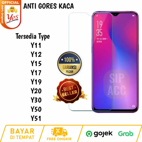 Foto Produk VIVO Y12 Tempered Glass Clear Anti gores Kaca Bening Screen guard dari SIP ACC