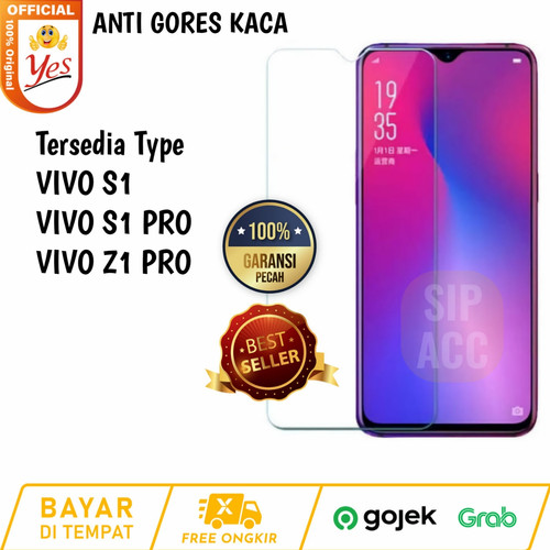 Foto Produk Vivo S1 Pro Tempered Glass Clear Anti gores Kaca Bening Screen guard dari SIP ACC