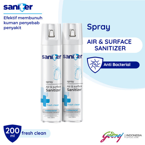 Foto Produk SANITER Air Sanitizer Aerosol 200ml - Twinpack dari Godrej Indonesia Store