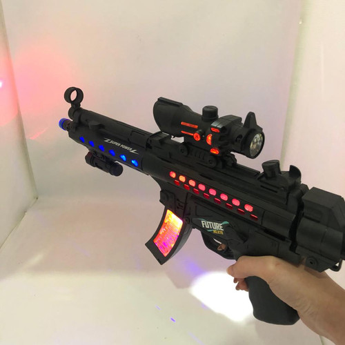 Foto Produk mainan anak pistol electric suara ,lampu , sense of blow/ senapan dari bintangjaya toys