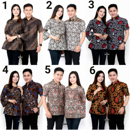 Foto Produk COUPLE BATIK SERAGAMAN BATIK PRIA DAN WANITA SERAGAM KERJA TOP - Kmja Cow, L dari abcbatikpekalongan