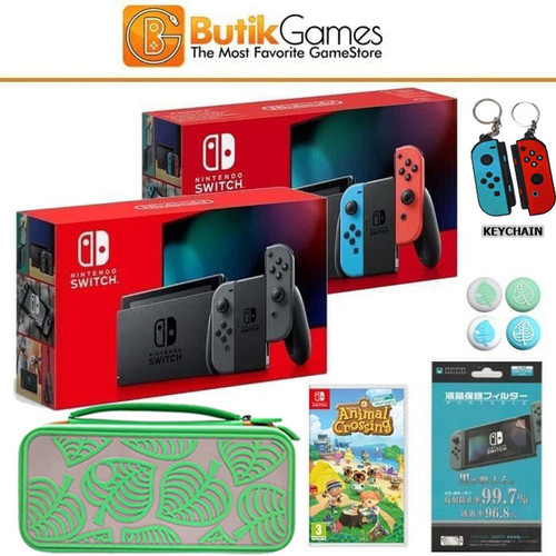 switch console with animal crossing