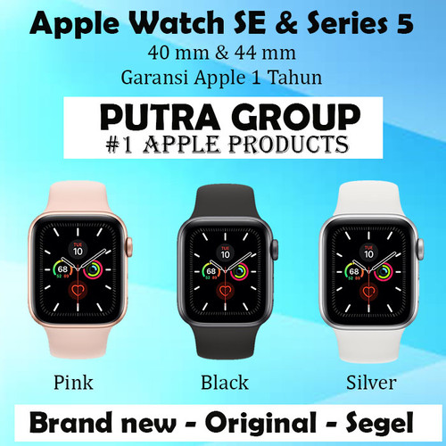 Foto Produk Apple Watch Series 5 GPS 44mm 40mm 44 40 Alumunium Sport Band / Loop - 40mm, Black dari Putra Group