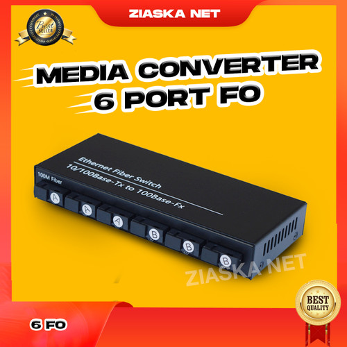 Foto Produk Modul Media Converter 100mbps Switch 6 port SC + 2 port LAN RJ45 dari ZiaskaNet
