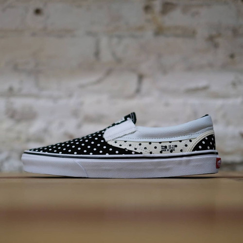 polka dot vans slip on